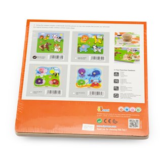 Knob puzzle - farm animals - 4 pieces